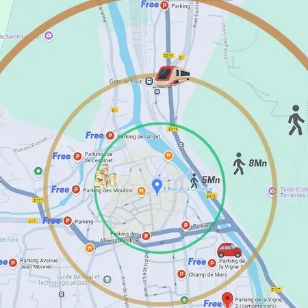 Lit King Size Tres Cosy Hyper Centre De Calme Apartment Foix